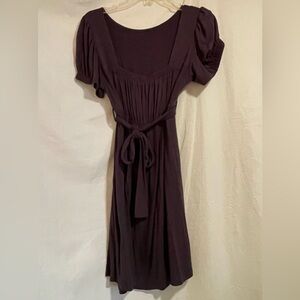 Moon Collection Charcoal Dress with Tie Waist